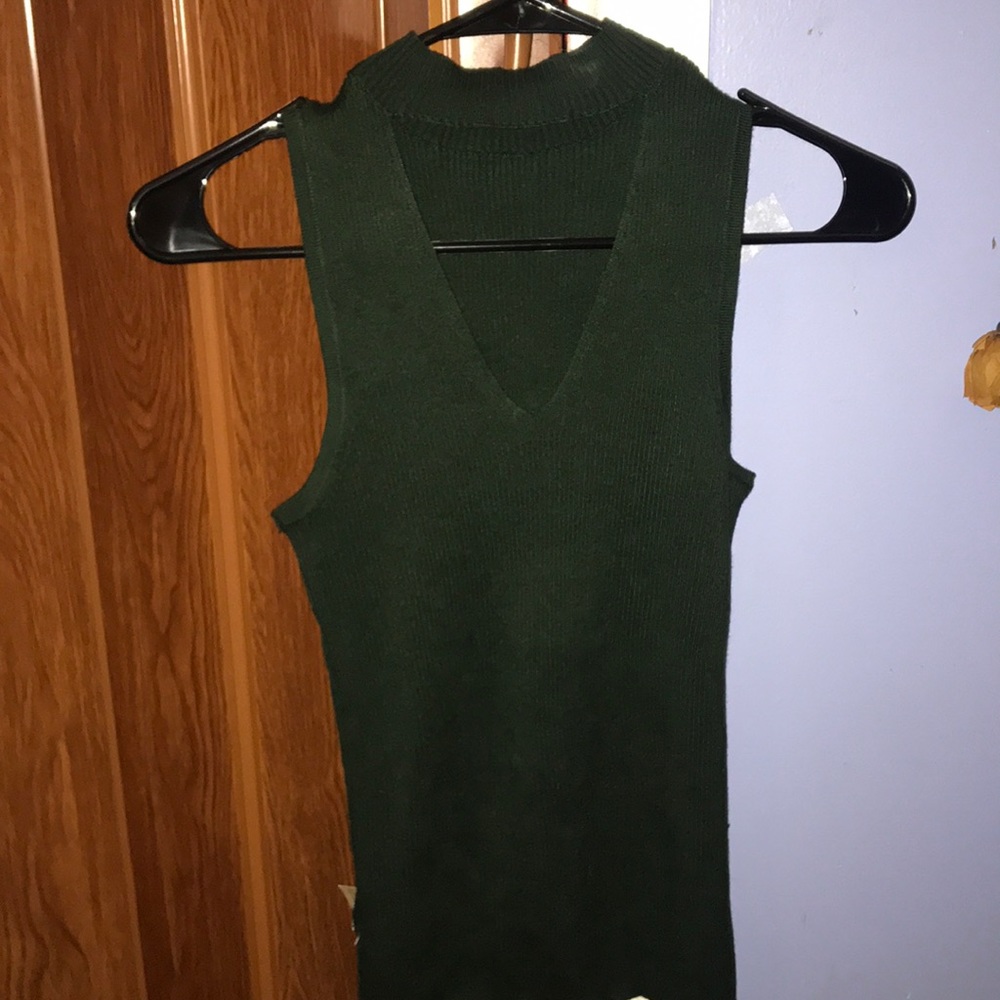 Dark green mock neck top Forever XXI